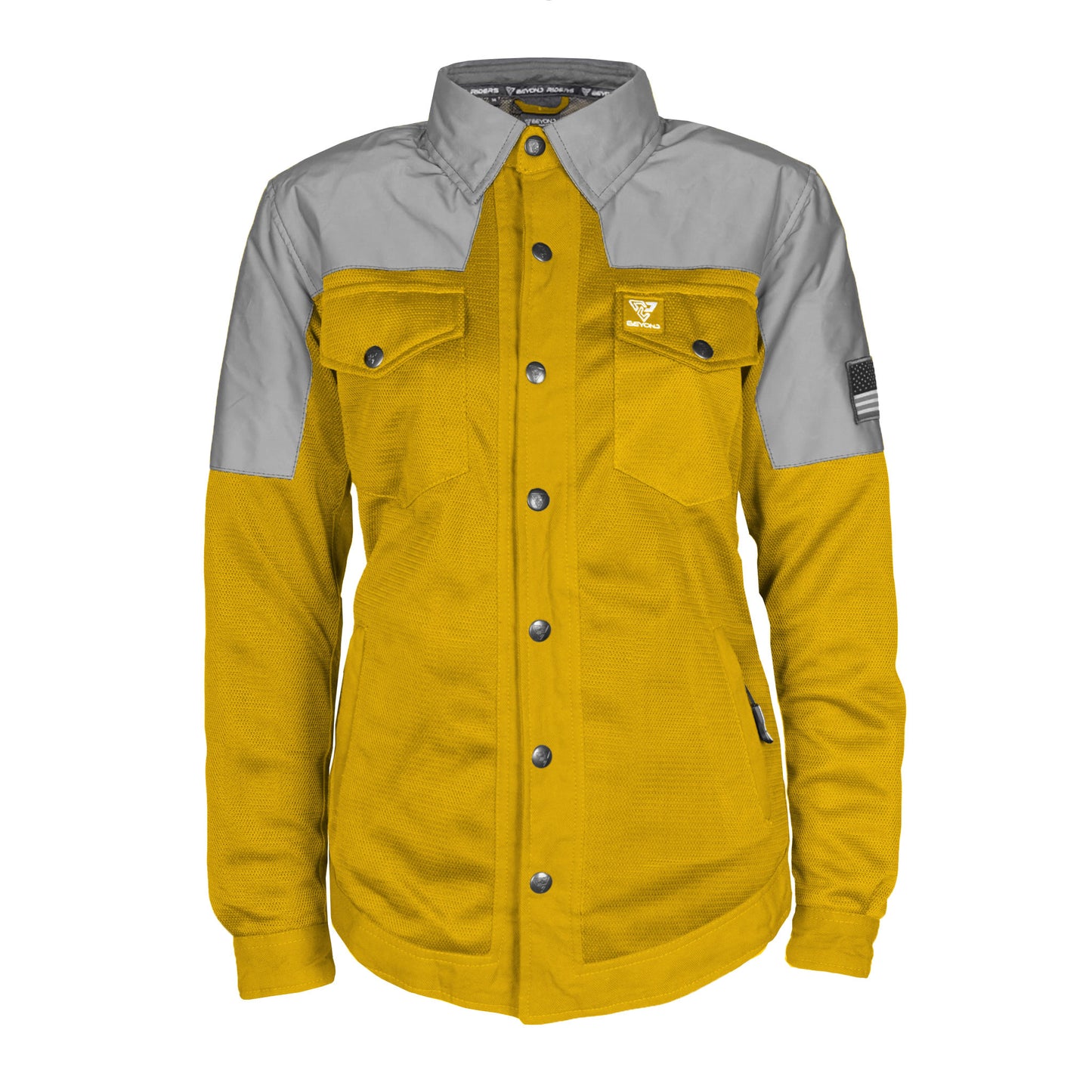 Summer Mesh Reflective Shirt Yellow Eclipse for Women - with Pads