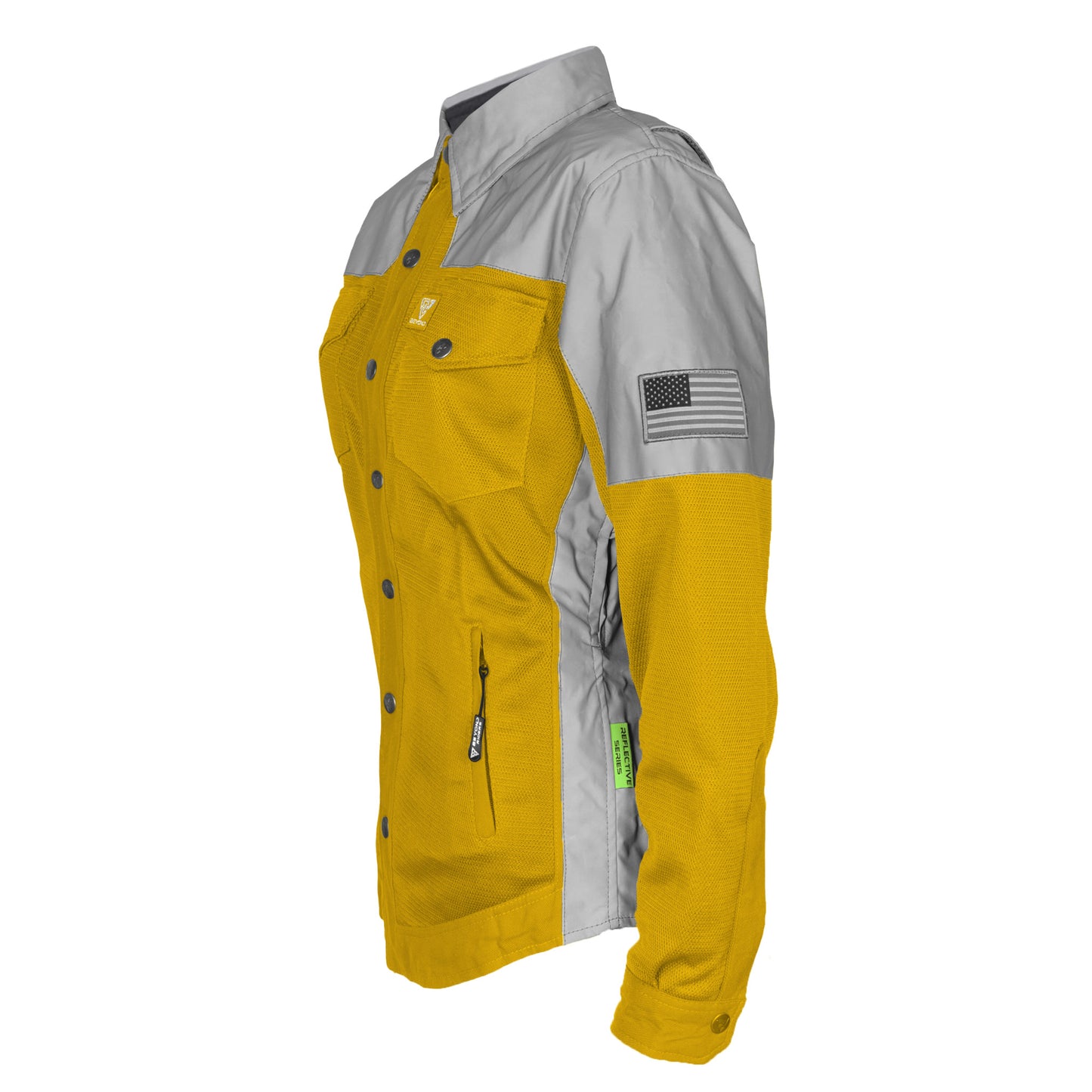 Summer Mesh Reflective Shirt Yellow Eclipse for Women - with Pads