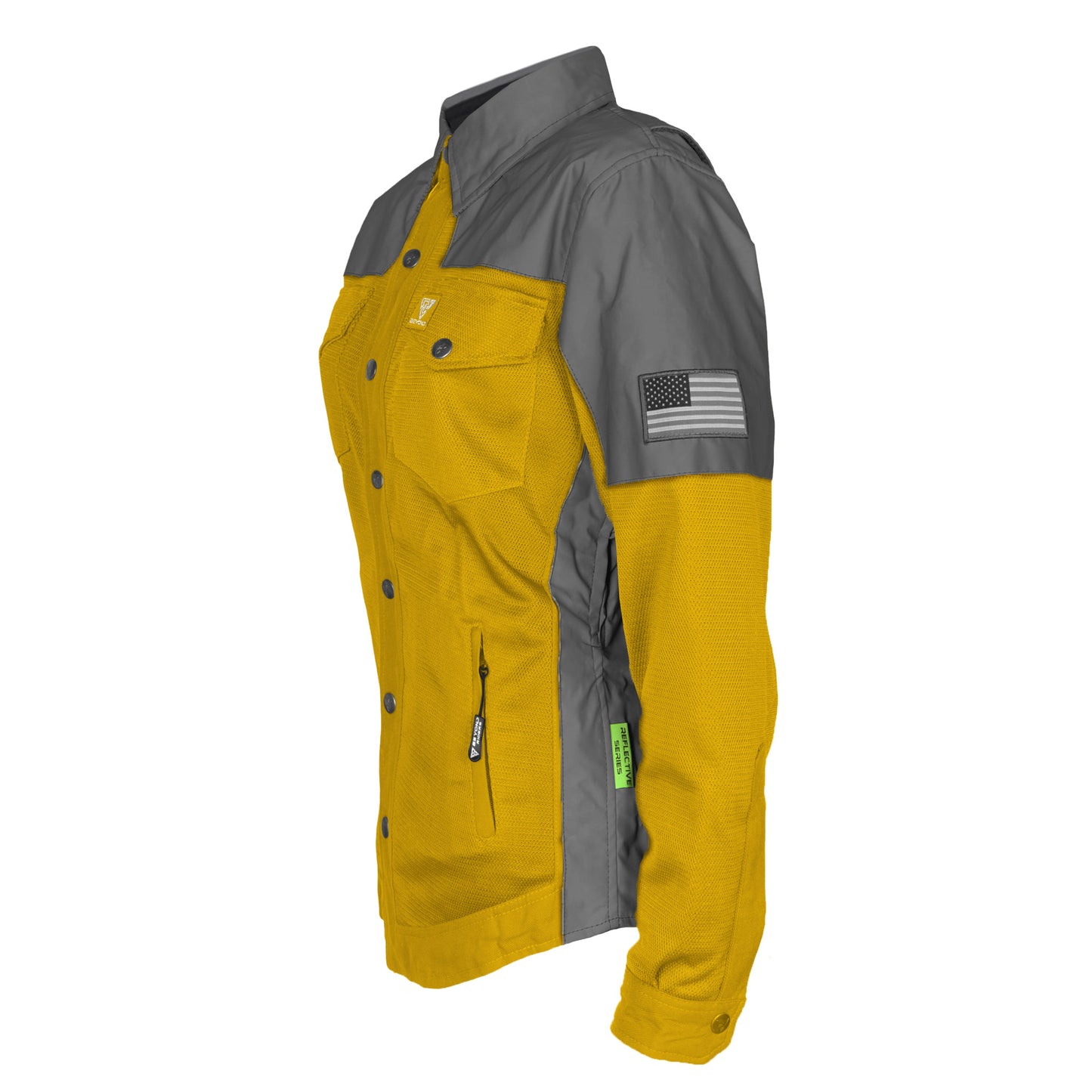 Summer Mesh Reflective Shirt Yellow Nebula for Women - with Pads