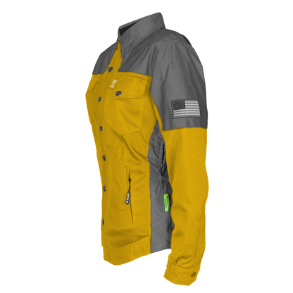 Summer Mesh Reflective Shirt Yellow Nebula for Women - with Pads