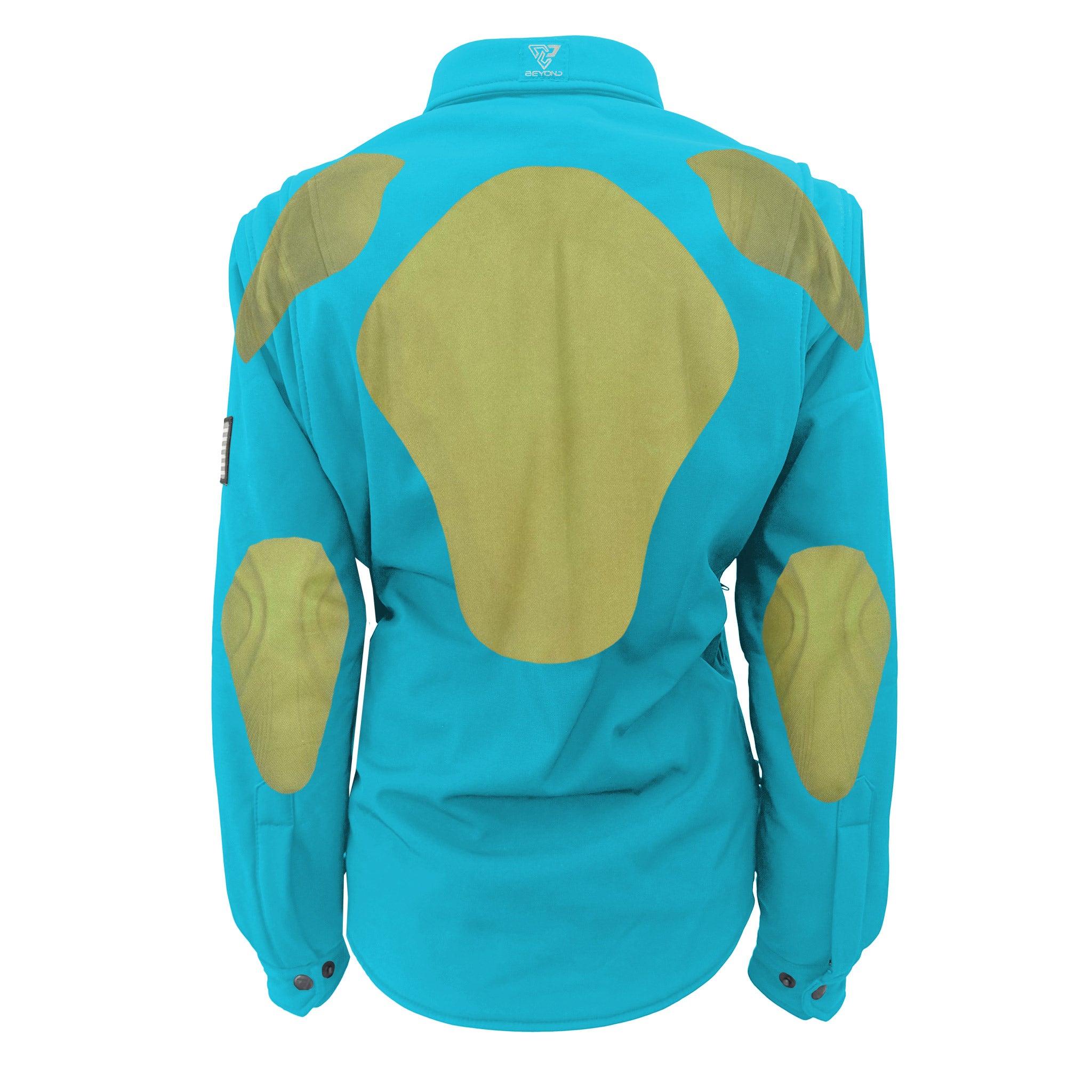 Protective SoftShell Winter Jacket for Women – Arctic Blue Matte with Pads