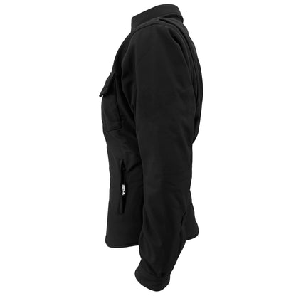 Protective SoftShell Winter Jacket for Women - Black Matte with Pads