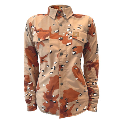 Protective SoftShell Winter Jacket for Women Camouflage Daggel Two with Pads