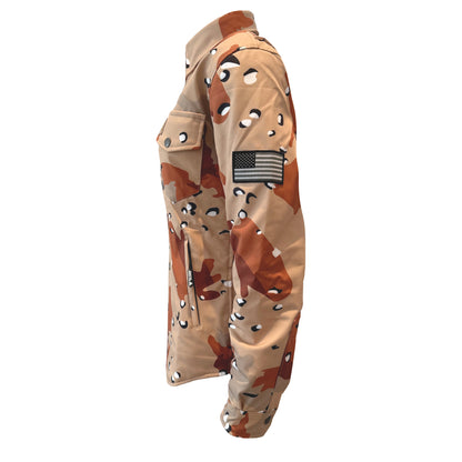 Protective SoftShell Winter Jacket for Women Camouflage Daggel Two with Pads