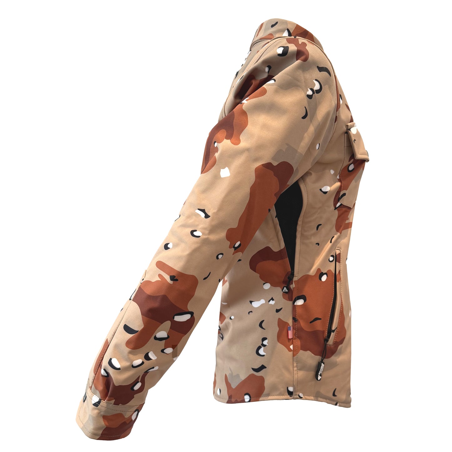 Protective SoftShell Winter Jacket for Women Camouflage Daggel Two with Pads