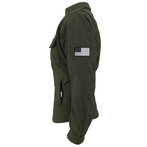 Protective SoftShell Winter Jacket for Women - Army Green Matte with Pads