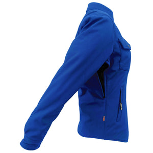 Protective SoftShell Winter Jacket for Women – Light Blue Matte with Pads
