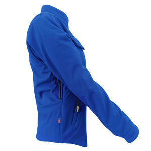Protective SoftShell Winter Jacket for Women – Light Blue Matte with Pads