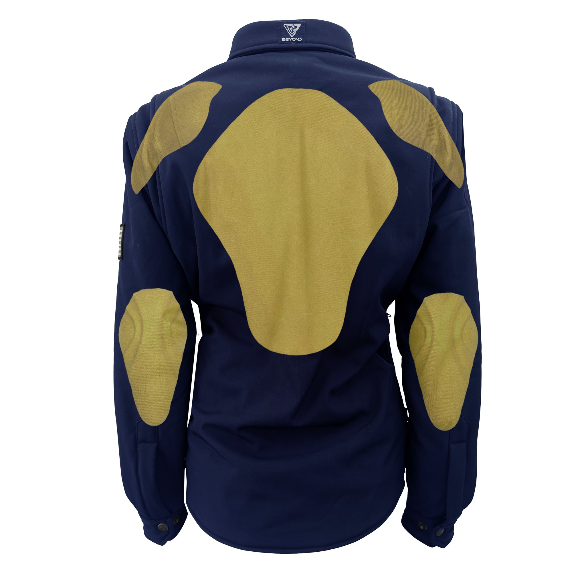 Protective SoftShell Winter Jacket for Women – Navy Blue Matte with Pads