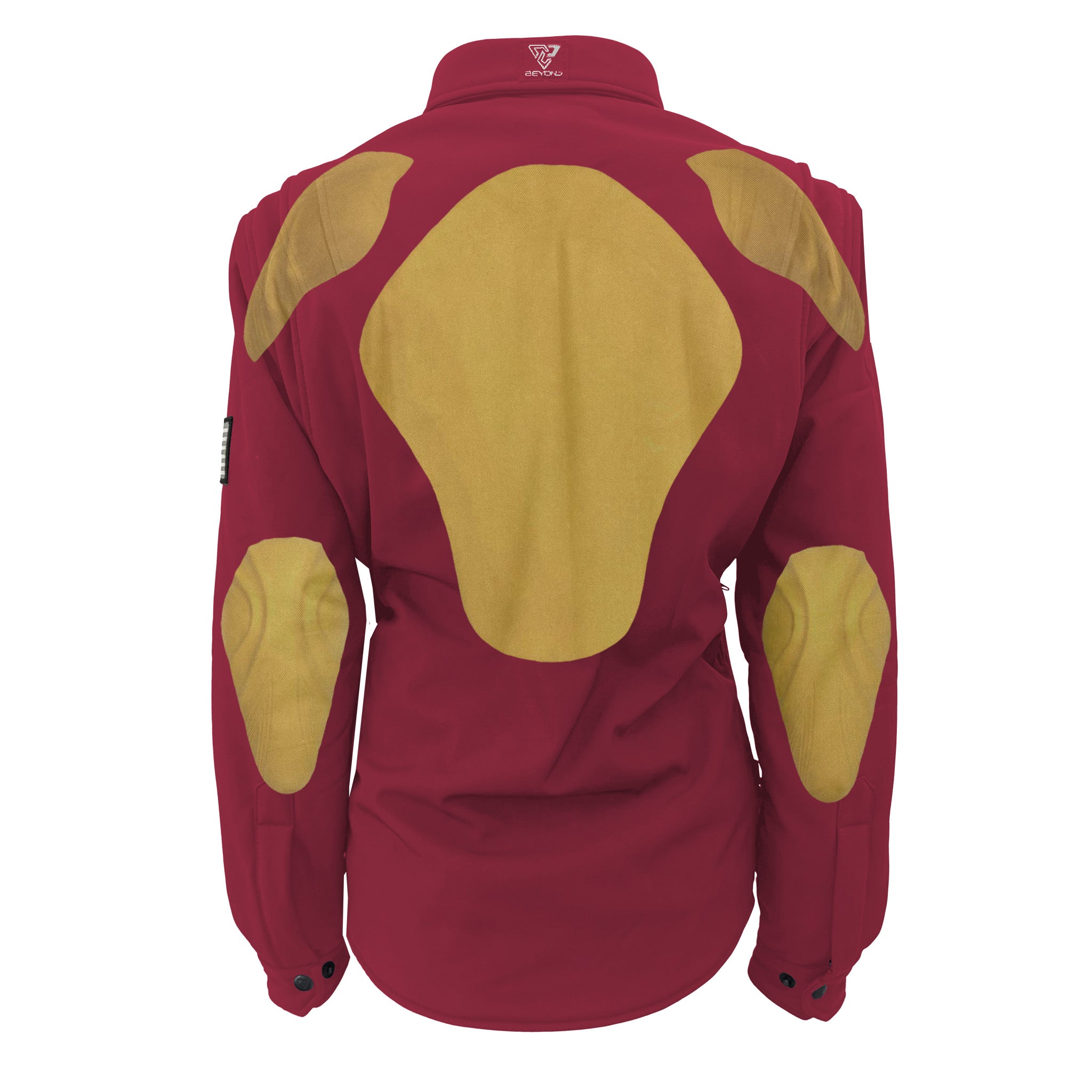 Protective SoftShell Winter Jacket for Women – Red Maroon Matte with Pads