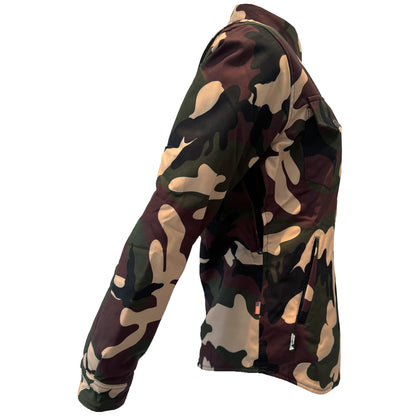 Protective SoftShell Winter Jacket for Women Camouflage Knight Hawk with Pads