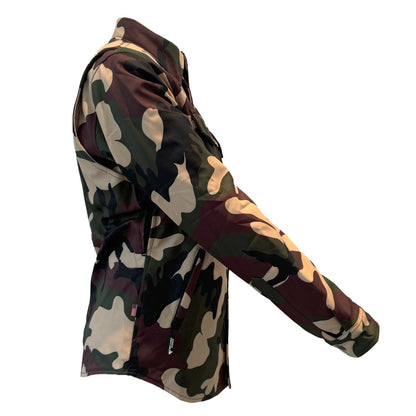 Protective SoftShell Winter Jacket for Women Camouflage Knight Hawk with Pads