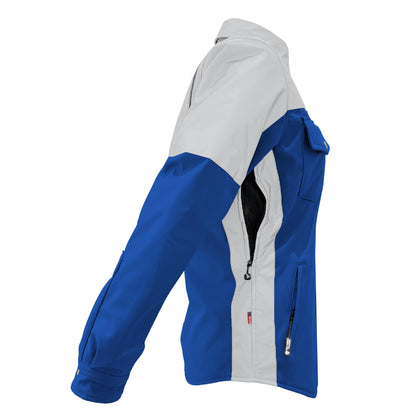 SoftShell Reflective Blue Eclipse Winter Jacket for Women - with Pads