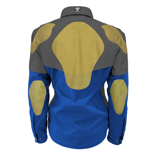 SoftShell Reflective Blue Nebula Winter Jacket for Women - with Pads