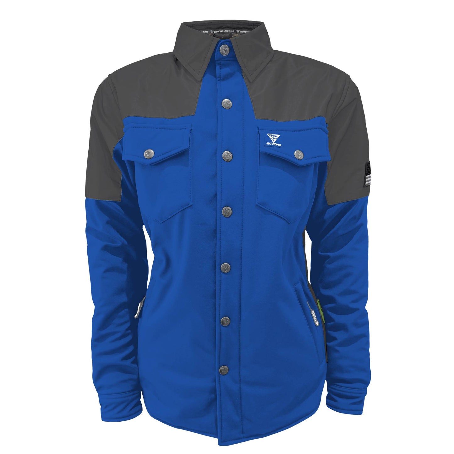 SoftShell Reflective Blue Nebula Winter Jacket for Women - with Pads