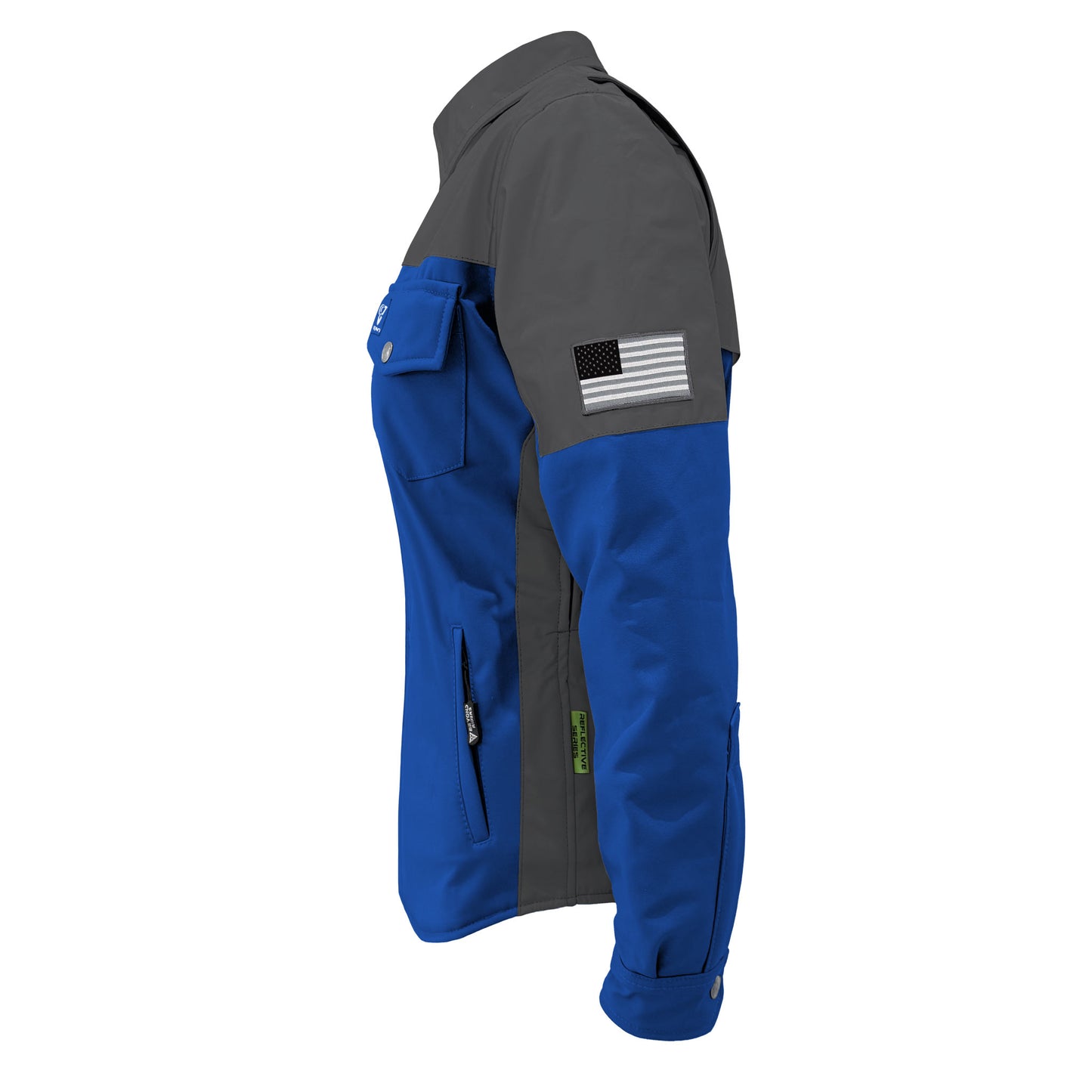 SoftShell Reflective Blue Nebula Winter Jacket for Women - with Pads