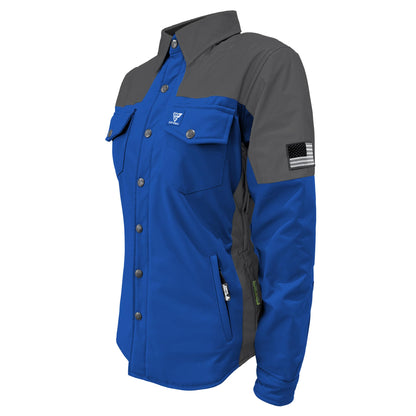 SoftShell Reflective Blue Nebula Winter Jacket for Women - with Pads
