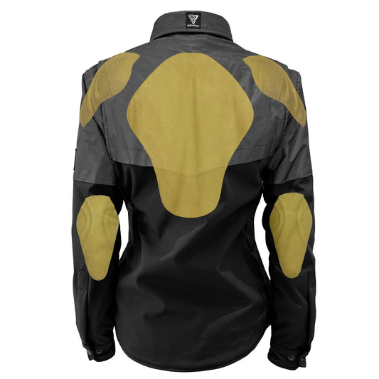 SoftShell Reflective "Nightfall Nebula" Winter Jacket for Women - Black Matte with Pads