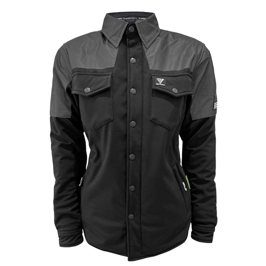 SoftShell Reflective "Nightfall Nebula" Winter Jacket for Women - Black Matte with Pads