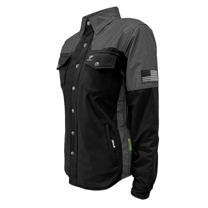 SoftShell Reflective "Nightfall Nebula" Winter Jacket for Women - Black Matte with Pads