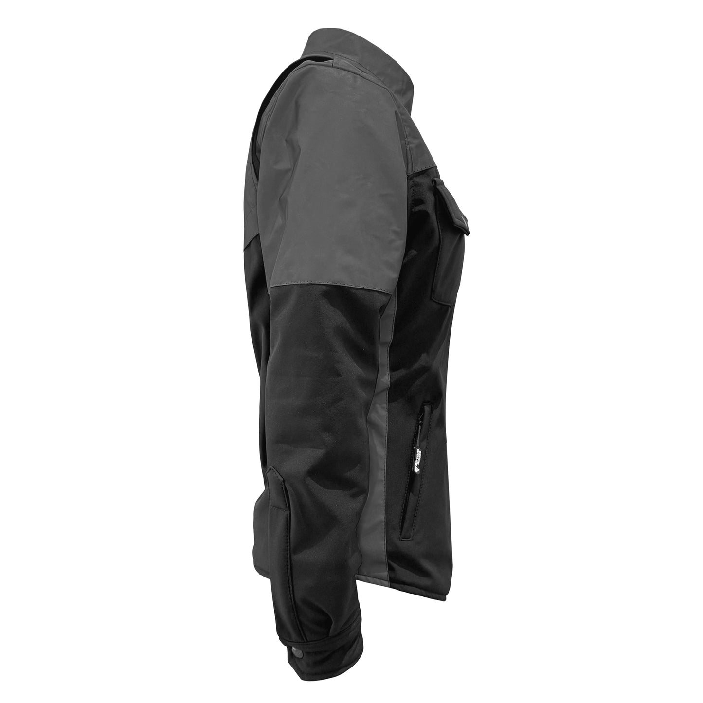 SoftShell Reflective "Nightfall Nebula" Winter Jacket for Women - Black Matte with Pads