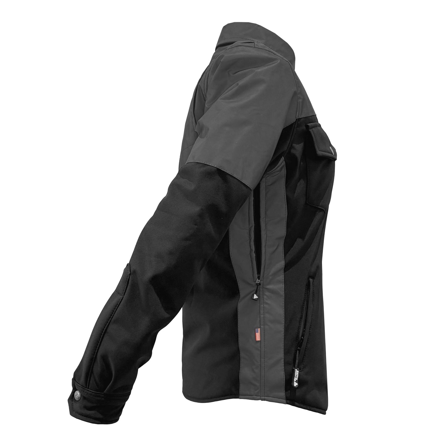 SoftShell Reflective "Nightfall Nebula" Winter Jacket for Women - Black Matte with Pads