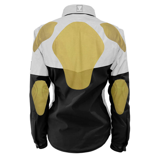 SoftShell Reflective "Alloy Ecplise" Winter Jacket for Women - Black and Silver with Pads