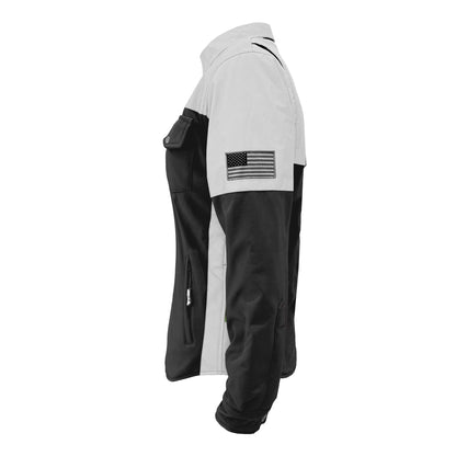 SoftShell Reflective "Alloy Ecplise" Winter Jacket for Women - Black and Silver with Pads