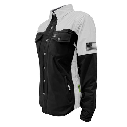 SoftShell Reflective "Alloy Ecplise" Winter Jacket for Women - Black and Silver with Pads