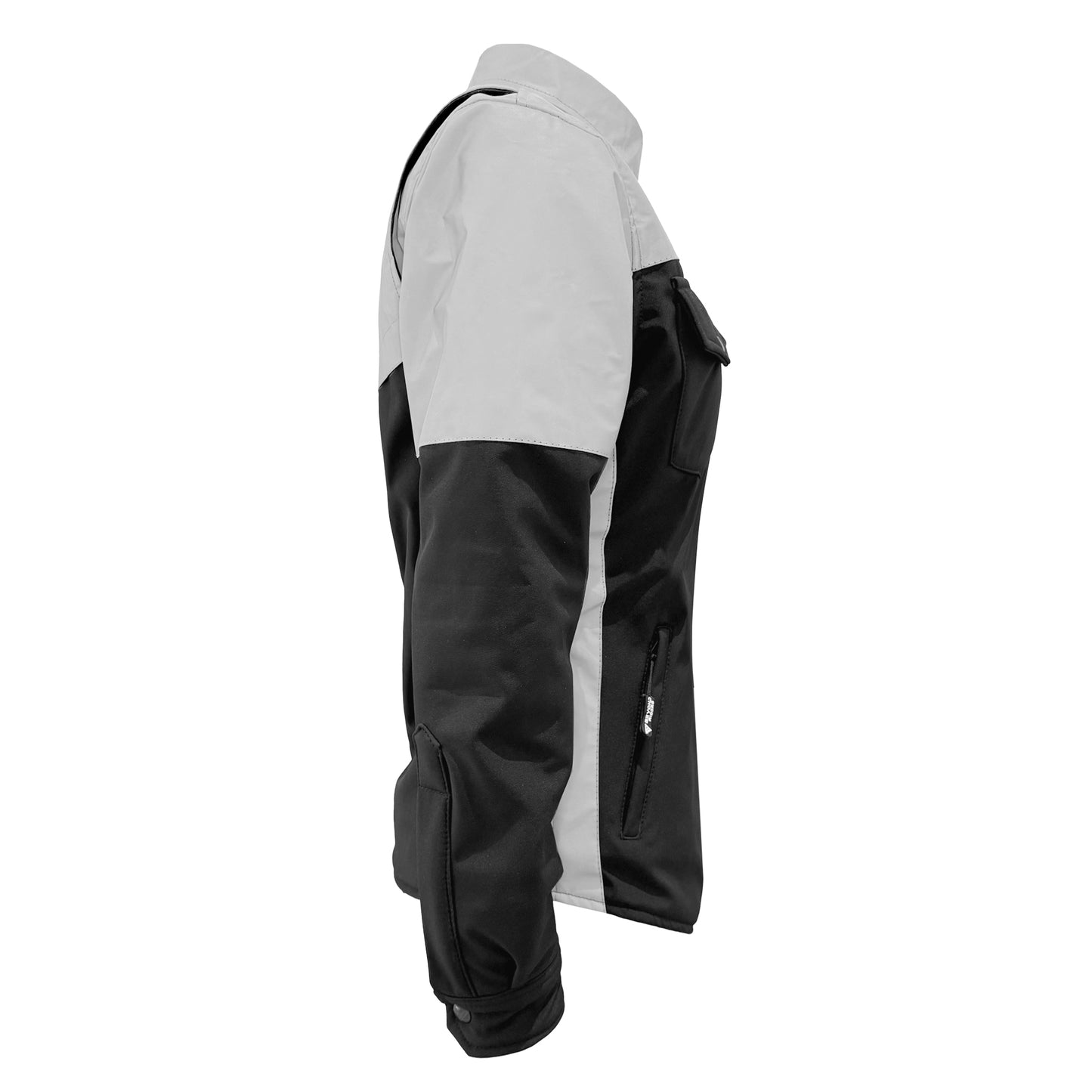 SoftShell Reflective "Alloy Ecplise" Winter Jacket for Women - Black and Silver with Pads