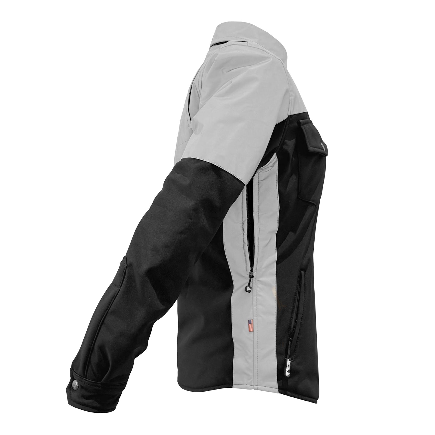 SoftShell Reflective "Alloy Ecplise" Winter Jacket for Women - Black and Silver with Pads
