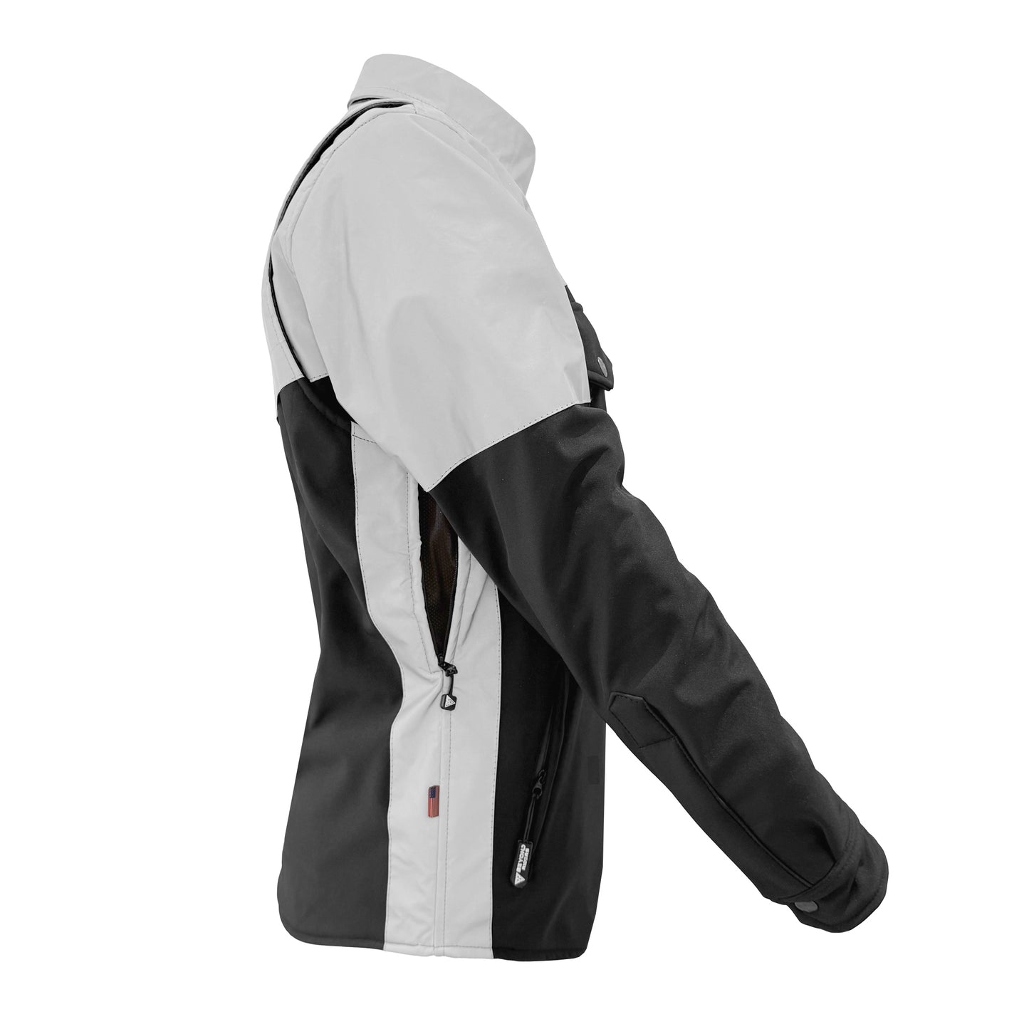 SoftShell Reflective "Alloy Ecplise" Winter Jacket for Women - Black and Silver with Pads