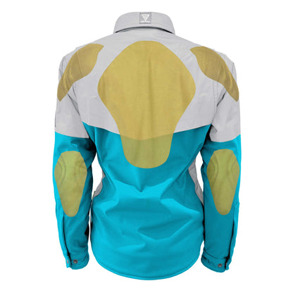 SoftShell Reflective Arctic Blue Eclipse Winter Jacket for Women - with Pads