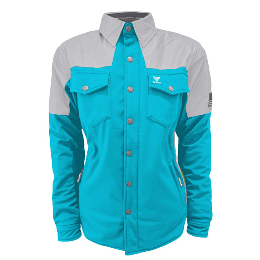 SoftShell Reflective Arctic Blue Eclipse Winter Jacket for Women - with Pads