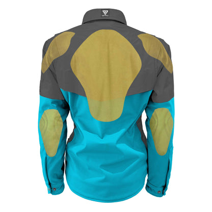 SoftShell Reflective Arctic Blue Nebula Winter Jacket for Women - with Pads