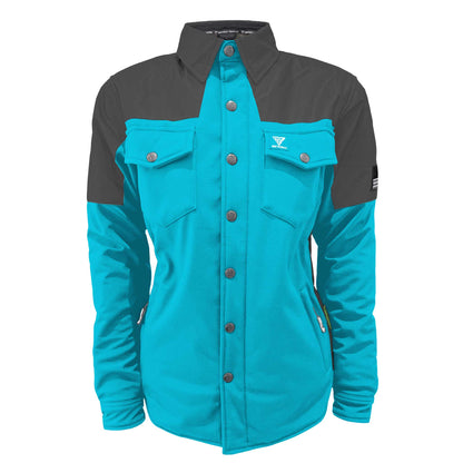 SoftShell Reflective Arctic Blue Nebula Winter Jacket for Women - with Pads
