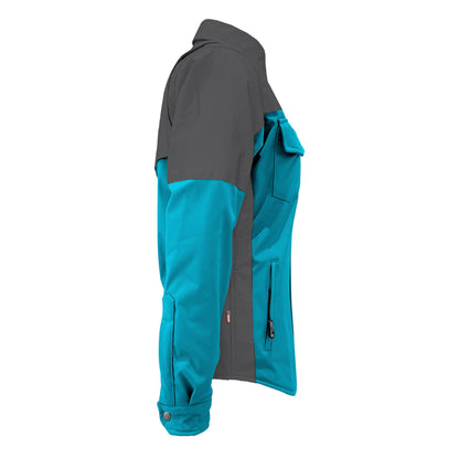 SoftShell Reflective Arctic Blue Nebula Winter Jacket for Women - with Pads