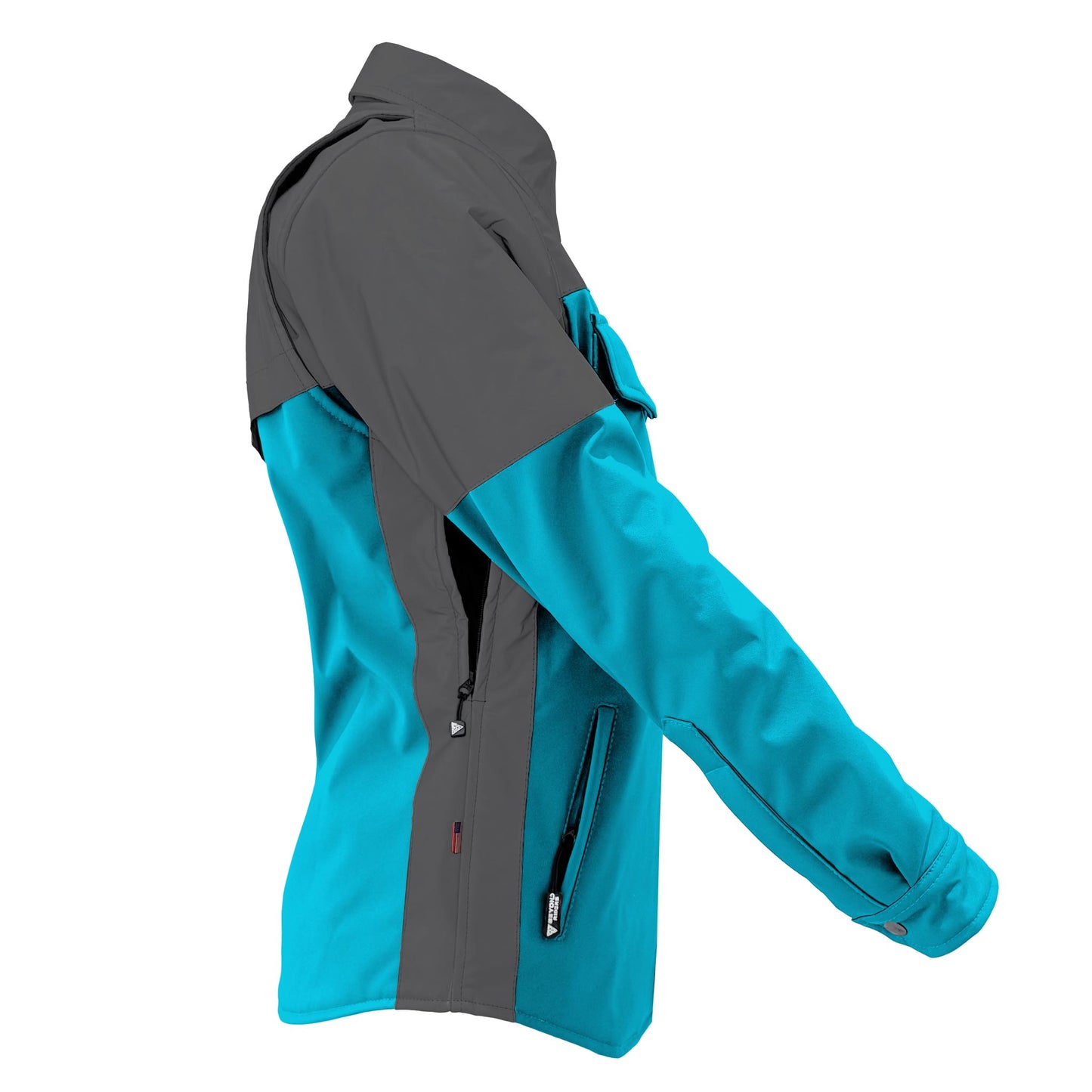 SoftShell Reflective Arctic Blue Nebula Winter Jacket for Women - with Pads