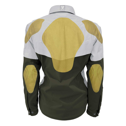 SoftShell Reflective Army Green Eclipse Winter Jacket for Women - with Pads