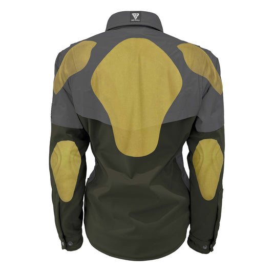 SoftShell Reflective Army Green Nebula Winter Jacket for Women - with Pads