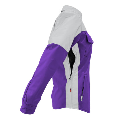 SoftShell Reflective Purple Eclipse Winter Jacket for Women - with Pads