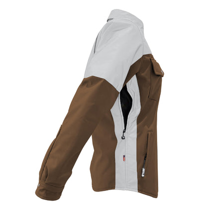 SoftShell Reflective Brown Eclipse Winter Jacket for Women - with Pads