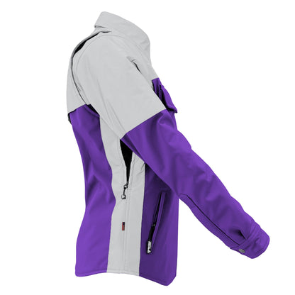 SoftShell Reflective Purple Eclipse Winter Jacket for Women - with Pads