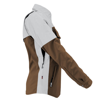 SoftShell Reflective Brown Eclipse Winter Jacket for Women - with Pads