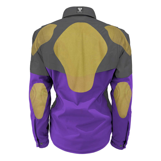 SoftShell Reflective Purple Nebula Winter Jacket for Women - with Pads