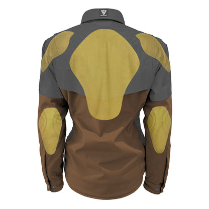 SoftShell Reflective Brown Nebula Winter Jacket for Women - with Pads
