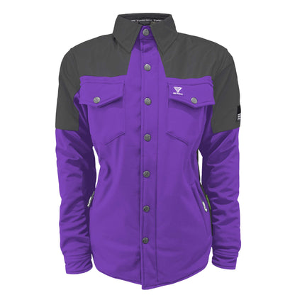 SoftShell Reflective Purple Nebula Winter Jacket for Women - with Pads