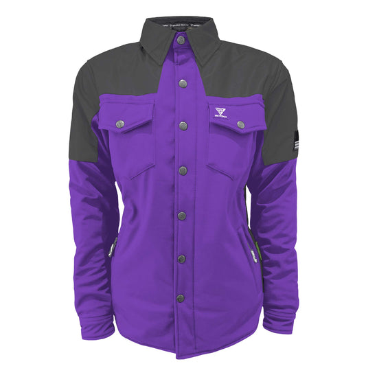 SoftShell Reflective Purple Nebula Winter Jacket for Women - with Pads
