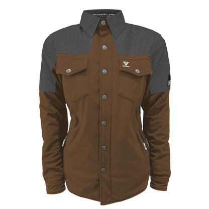 SoftShell Reflective Brown Nebula Winter Jacket for Women - with Pads