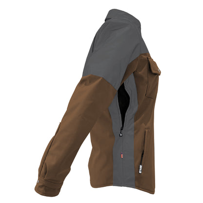 SoftShell Reflective Brown Nebula Winter Jacket for Women - with Pads